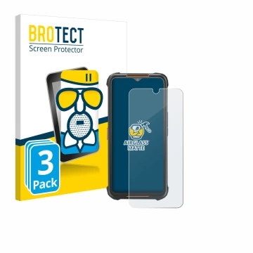 Face avant d’un emballage produit avec le logo de la marque BROTECT. À côté, l’appareil AGM H5 est représenté avec la protecti