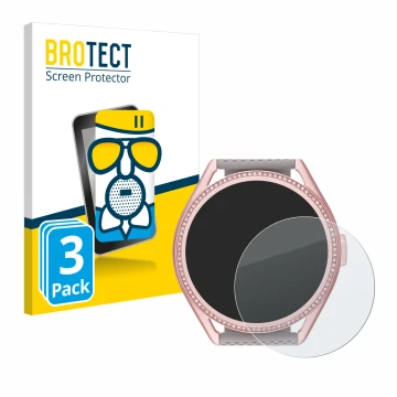 Face avant d’un emballage produit avec le logo de la marque BROTECT. À côté, l’appareil Michael Kors Access MKGO Gen 5E MKT 51