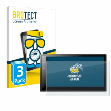 Face avant d’un emballage produit avec le logo de la marque BROTECT. À côté, l’appareil Pioneer DMH-A340DAB est représenté ave