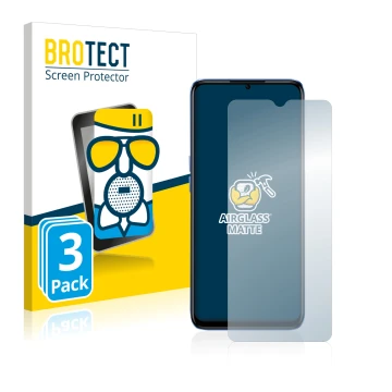 Face avant d’un emballage produit avec le logo de la marque BROTECT. À côté, l’appareil realme Narzo 50 5G est représenté avec