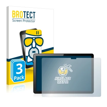 Face avant d’un emballage produit avec le logo de la marque BROTECT. À côté, l’appareil Lenovo Tab M10 (3ème Gen.) est représe