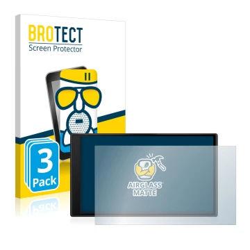 Face avant d’un emballage produit avec le logo de la marque BROTECT. À côté, l’appareil Garmin dezl LGV610 est représenté avec