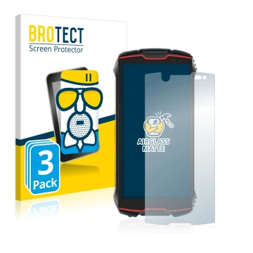 Face avant d’un emballage produit avec le logo de la marque BROTECT. À côté, l’appareil Cubot King Kong Mini 2 Pro est représe
