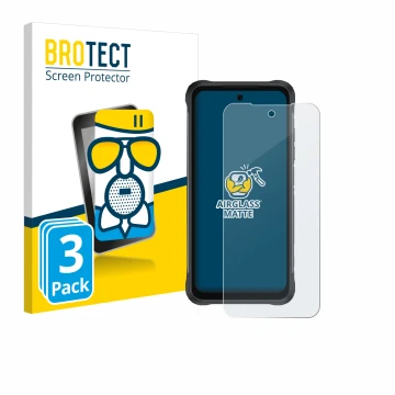 Face avant d’un emballage produit avec le logo de la marque BROTECT. À côté, l’appareil Umidigi Bison 2 Pro est représenté ave