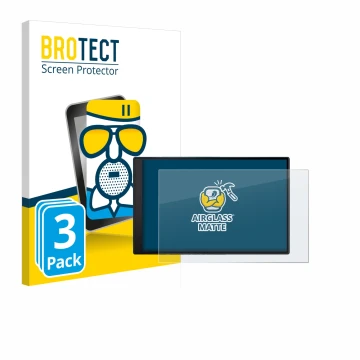 Face avant d’un emballage produit avec le logo de la marque BROTECT. À côté, l’appareil Garmin DriveSmart 86 est représenté av