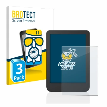 Face avant d’un emballage produit avec le logo de la marque BROTECT. À côté, l’appareil Tolino Shine 4 est représenté avec la 