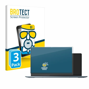 Face avant d’un emballage produit avec le logo de la marque BROTECT. À côté, l’appareil Lenovo IdeaPad Flex 5 14