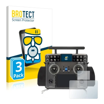 Face avant d’un emballage produit avec le logo de la marque BROTECT. À côté, l’appareil FrSky Tandem XE 2 est représenté avec 