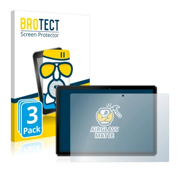 Face avant d’un emballage produit avec le logo de la marque BROTECT. À côté, l’appareil Pritom M10 10.1
