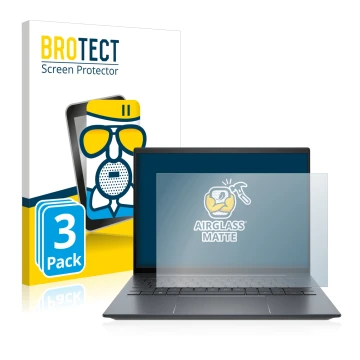 Face avant d’un emballage produit avec le logo de la marque BROTECT. À côté, l’appareil HP Elite Dragonfly G3 est représenté a