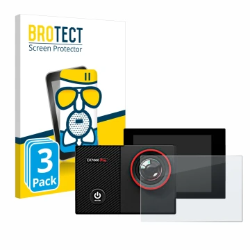 Face avant d’un emballage produit avec le logo de la marque BROTECT. À côté, l’appareil Akaso EK7000 Pro est représenté avec l