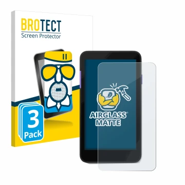 Face avant d’un emballage produit avec le logo de la marque BROTECT. À côté, l’appareil Zettle Terminal (by Paypal) est représ