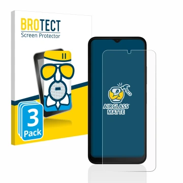 Face avant d’un emballage produit avec le logo de la marque BROTECT. À côté, l’appareil Nokia C32 est représenté avec la prote