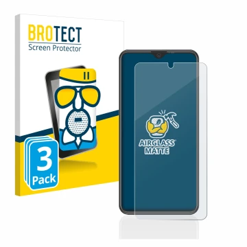 Face avant d’un emballage produit avec le logo de la marque BROTECT. À côté, l’appareil Beafon M6s premium est représenté avec
