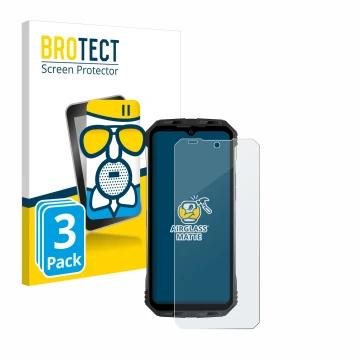 Face avant d’un emballage produit avec le logo de la marque BROTECT. À côté, l’appareil Doogee S100 est représenté avec la pro