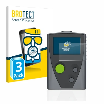 Face avant d’un emballage produit avec le logo de la marque BROTECT. À côté, l’appareil Swissphone Boss 915 est représenté ave