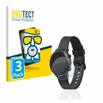 Face avant d’un emballage produit avec le logo de la marque BROTECT. À côté, l’appareil Doro Watch est représenté avec la prot