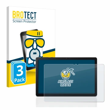 Face avant d’un emballage produit avec le logo de la marque BROTECT. À côté, l’appareil Acer Iconia Tab P10 est représenté ave