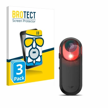 Face avant d’un emballage produit avec le logo de la marque BROTECT. À côté, l’appareil Garmin Varia RCT 715 est représenté av