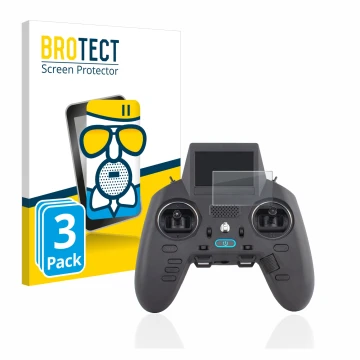 Face avant d’un emballage produit avec le logo de la marque BROTECT. À côté, l’appareil Radiomaster Zorro est représenté avec 