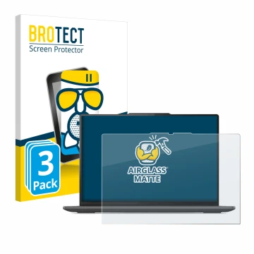 Face avant d’un emballage produit avec le logo de la marque BROTECT. À côté, l’appareil Lenovo Yoga Pro 9i Gen 8 16