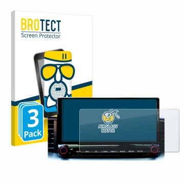 Face avant d’un emballage produit avec le logo de la marque BROTECT. À côté, l’appareil Kia Xceed 2023 Infotainment System est