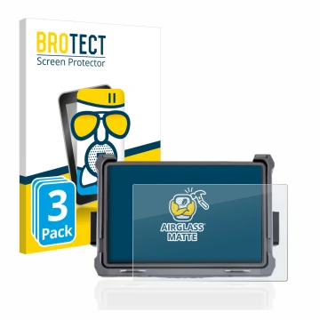 Face avant d’un emballage produit avec le logo de la marque BROTECT. À côté, l’appareil DJI Transmission High Bright Funkmonit