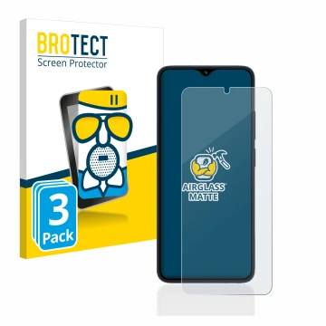 Face avant d’un emballage produit avec le logo de la marque BROTECT. À côté, l’appareil Xiaomi Redmi 12C est représenté avec l