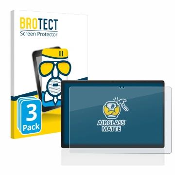 Face avant d’un emballage produit avec le logo de la marque BROTECT. À côté, l’appareil Jumper EZpad M11 est représenté avec l