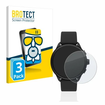Face avant d’un emballage produit avec le logo de la marque BROTECT. À côté, l’appareil Fossil Smartwatch Wellness (Gen 6) Hyb