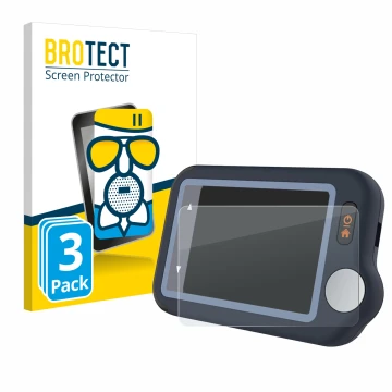 Face avant d’un emballage produit avec le logo de la marque BROTECT. À côté, l’appareil Wellue Pulsebit EX EKG est représenté 