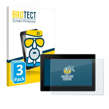 Face avant d’un emballage produit avec le logo de la marque BROTECT. À côté, l’appareil Garmin Drive 53 5