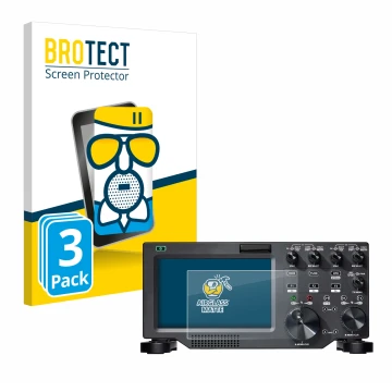 Face avant d’un emballage produit avec le logo de la marque BROTECT. À côté, l’appareil FlexRadio Maestro FLEX-6000 est représ