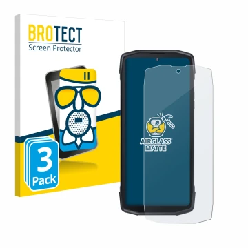 Face avant d’un emballage produit avec le logo de la marque BROTECT. À côté, l’appareil Cubot King Kong Star est représenté av