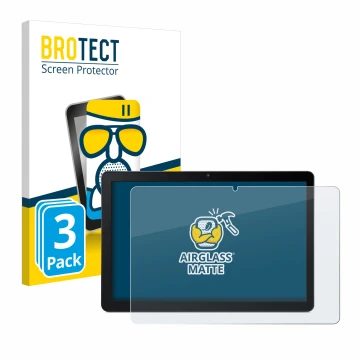 Face avant d’un emballage produit avec le logo de la marque BROTECT. À côté, l’appareil Acer Iconia Tab M10 est représenté ave