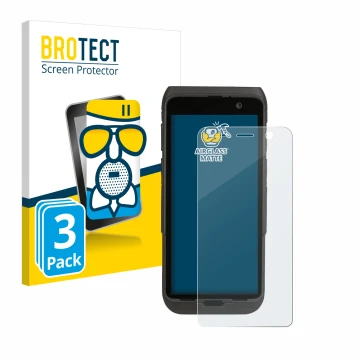 Face avant d’un emballage produit avec le logo de la marque BROTECT. À côté, l’appareil Honeywell CT47 est représenté avec la 