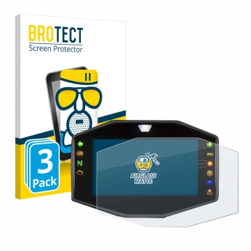 Face avant d’un emballage produit avec le logo de la marque BROTECT. À côté, l’appareil Suzuki V-Strom 1050DE 2020-2022 est re