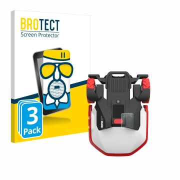 Face avant d’un emballage produit avec le logo de la marque BROTECT. À côté, l’appareil Kress Mission Mega 3000 KR133E est rep