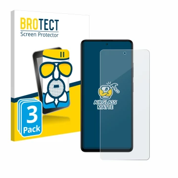 Face avant d’un emballage produit avec le logo de la marque BROTECT. À côté, l’appareil Xiaomi Redmi Note 12 Pro+ est représen