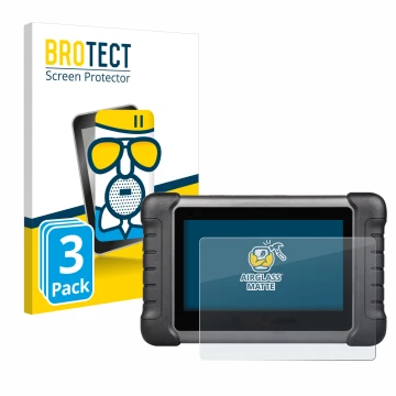 Face avant d’un emballage produit avec le logo de la marque BROTECT. À côté, l’appareil Autel MaxiCheck MX808s est représenté 