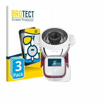 Face avant d’un emballage produit avec le logo de la marque BROTECT. À côté, l’appareil Moulinex i-Companion Touch XL est repr