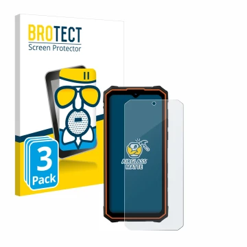 Face avant d’un emballage produit avec le logo de la marque BROTECT. À côté, l’appareil Hotwav Cyber 13 Pro est représenté ave