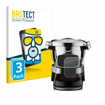 Face avant d’un emballage produit avec le logo de la marque BROTECT. À côté, l’appareil WMF Avantgarde est représenté avec la 