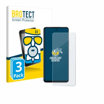 Face avant d’un emballage produit avec le logo de la marque BROTECT. À côté, l’appareil Infinix Smart 8 est représenté avec la