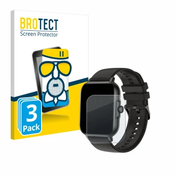 Face avant d’un emballage produit avec le logo de la marque BROTECT. À côté, l’appareil AcclaFit KM13 1.83