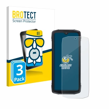 Face avant d’un emballage produit avec le logo de la marque BROTECT. À côté, l’appareil Cubot King Kong Star 5G est représenté