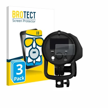Face avant d’un emballage produit avec le logo de la marque BROTECT. À côté, l’appareil Profoto B1X est représenté avec la pro