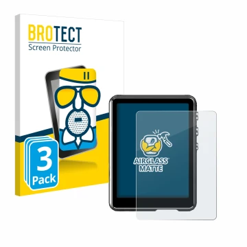 Face avant d’un emballage produit avec le logo de la marque BROTECT. À côté, l’appareil Mechen M3 est représenté avec la prote