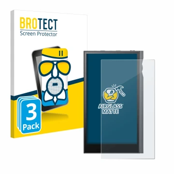 Face avant d’un emballage produit avec le logo de la marque BROTECT. À côté, l’appareil Astell&Kern Kann Ultra est représenté 