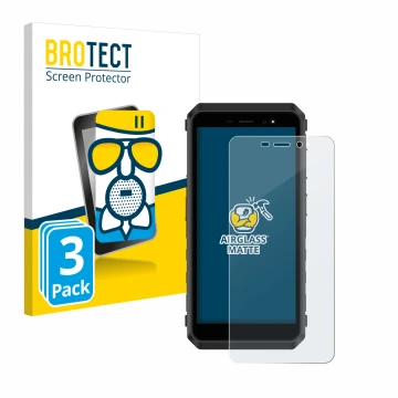 Face avant d’un emballage produit avec le logo de la marque BROTECT. À côté, l’appareil Ulefone Power Armor X11 Pro est représ